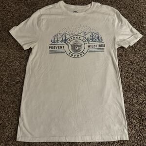 NWT Goodfellow Men's Short Sleeves 'Prevent Forest Fires' -Size S SMOKY THE BEAR